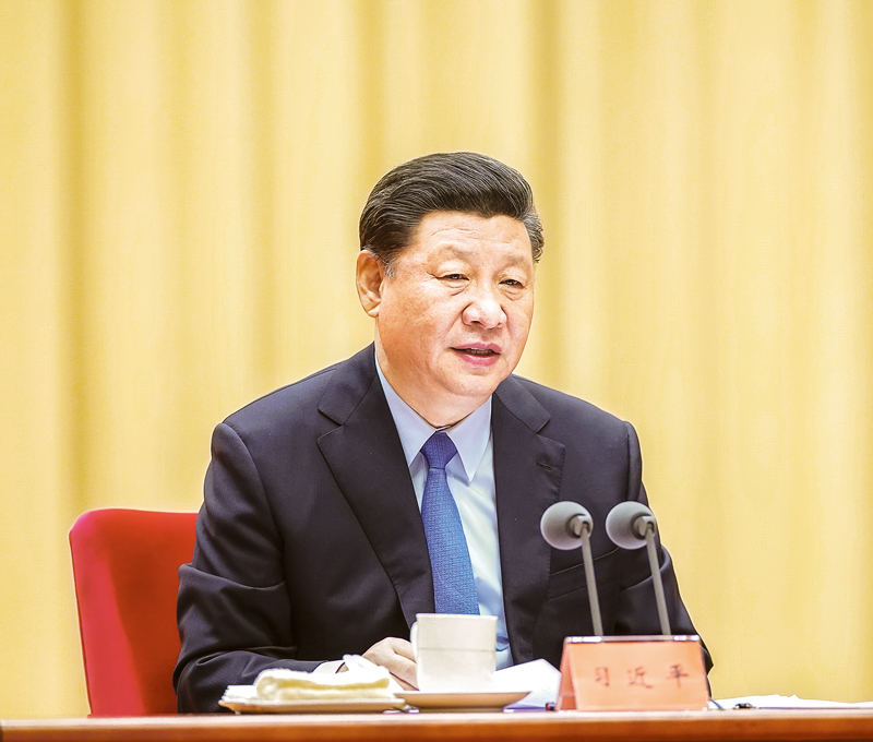 2019年5月31日，“不忘初心、牢記使命”主題教育工作會議在北京召開。中共中央總書記、國家主席、中央軍委主席習(xí)近平出席會議并發(fā)表重要講話。 新華社記者 鞠鵬/攝